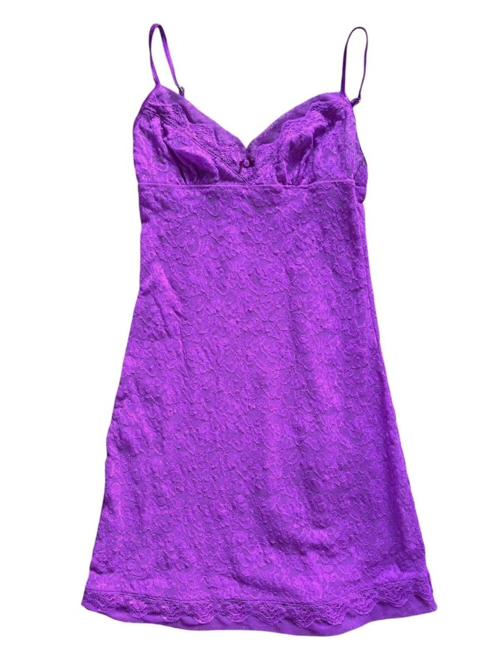 Victoria's Secret Chemise Womens Small Purple Lace Floral Nightgown Lingerie